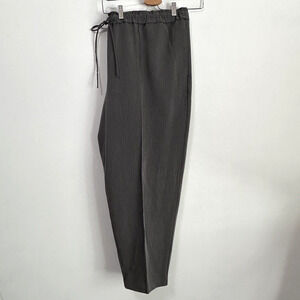 Eloquii Dress Pants 22 Pull On Gray Drawstring Ankle Tapered Trousers Work NEW